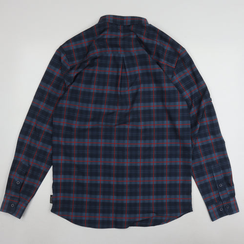 Regatta Men's Blue Plaid Long Sleeve Shirt M