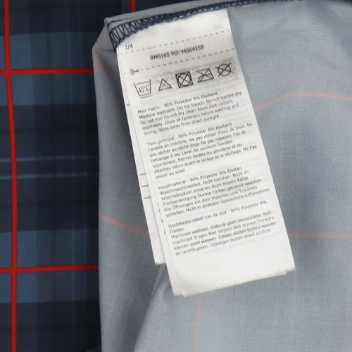 Regatta Men's Blue Plaid Long Sleeve Shirt M