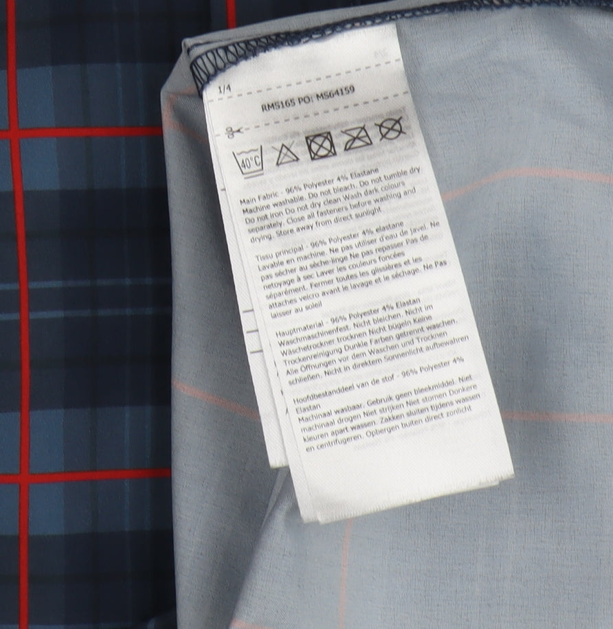 Regatta Men's Blue Plaid Long Sleeve Shirt M