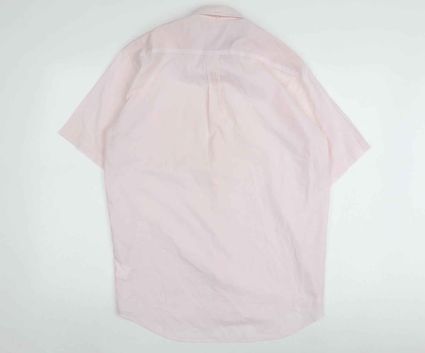 Farah Men's Pink Short Sleeve Button-Up Shirt S