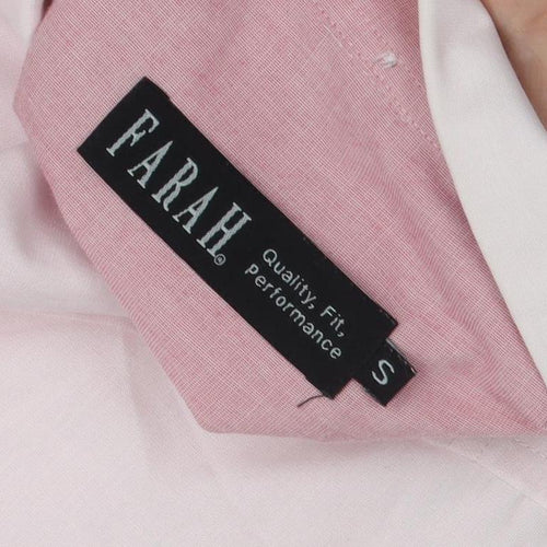 Farah Men's Pink Short Sleeve Button-Up Shirt S