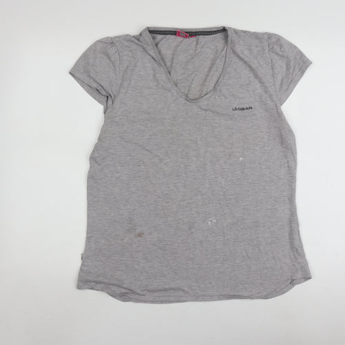 LA Gear Women's Grey V-Neck Plus Size T-Shirt