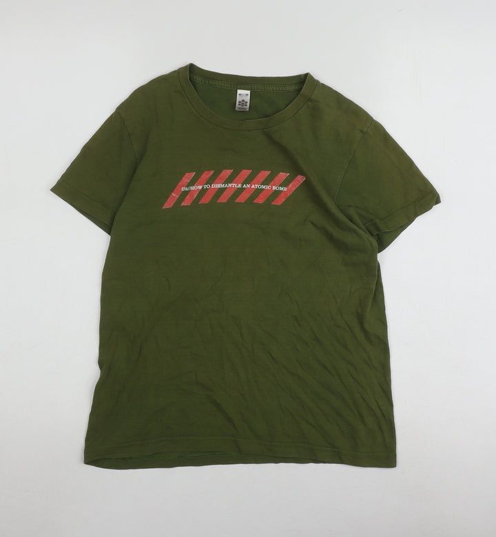 American Apparel Women's Green T-Shirt, L, Basic Style