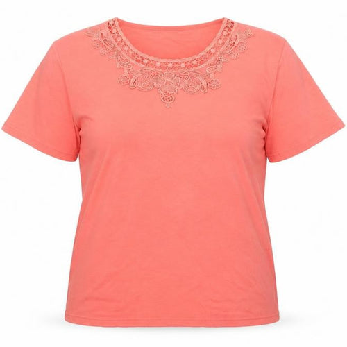 Honor Millburn Women's Pink Embroidered T-Shirt L
