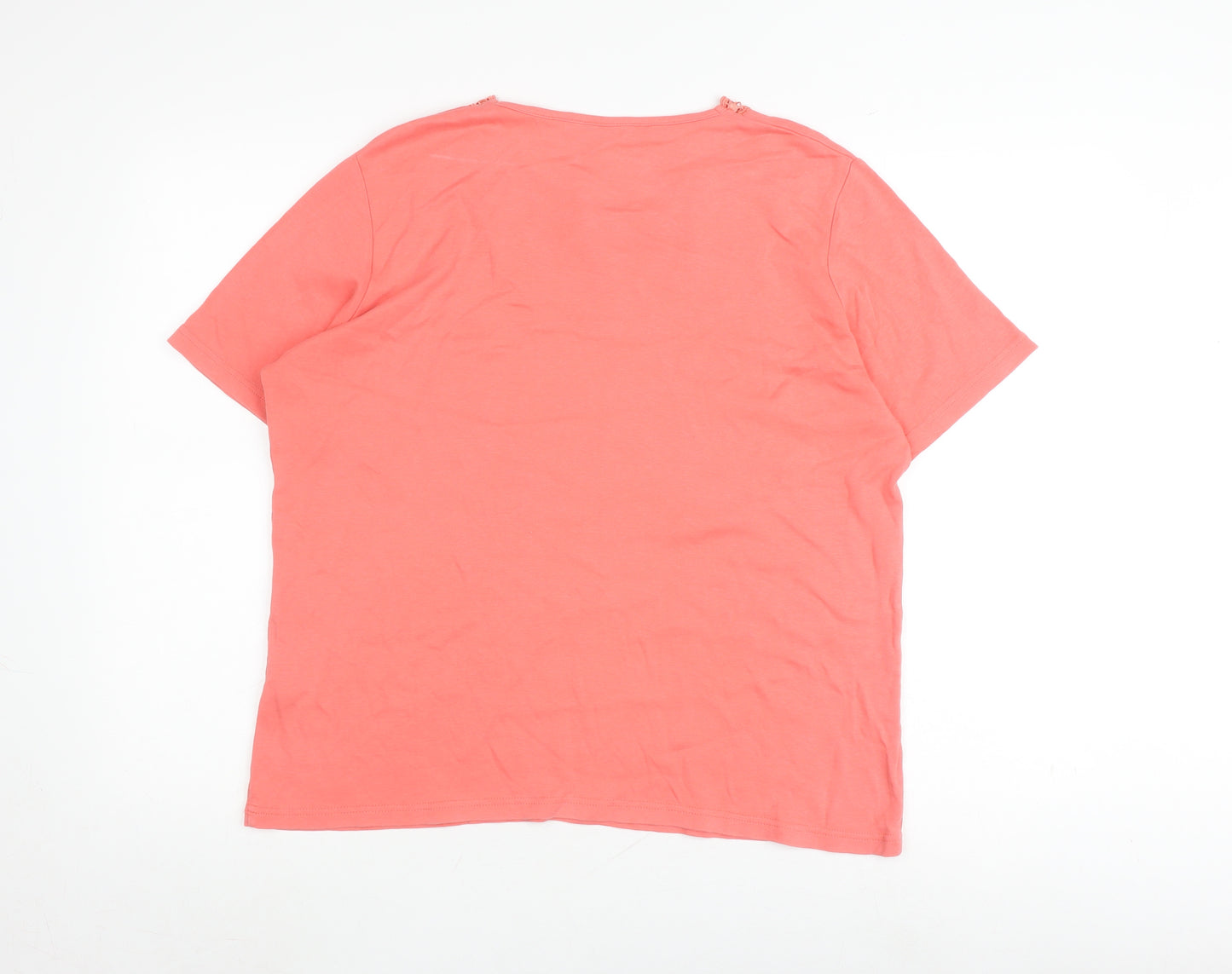 Honor Millburn Women's Pink Embroidered T-Shirt L