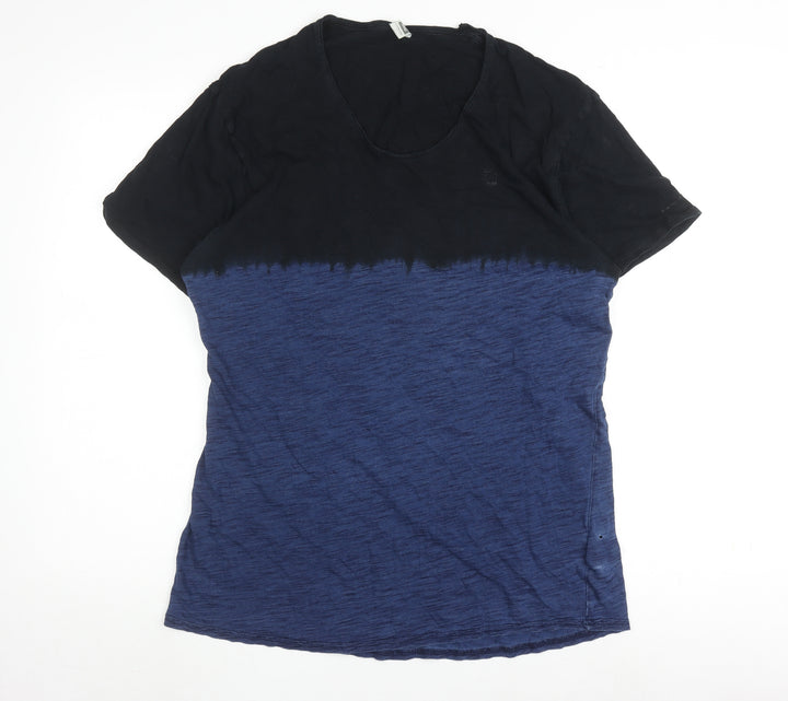 G-Star Raw Unisex Black/Blue Colourblock T-Shirt XL
