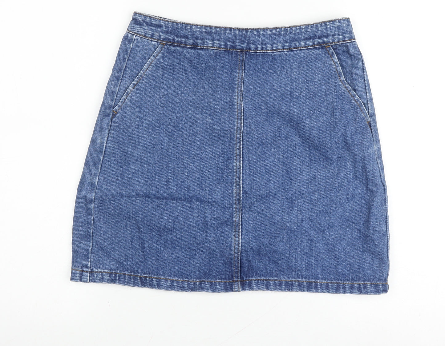 Warehouse Women Blue Denim Skirt Size 10 Casual