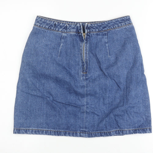 Warehouse Women Blue Denim Skirt Size 10 Casual