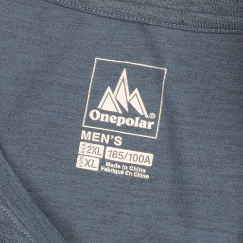Onepolar Men's Blue XL Crew Neck T-Shirt