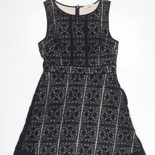 Oasis Women's Black A-Line Lace Dress, M