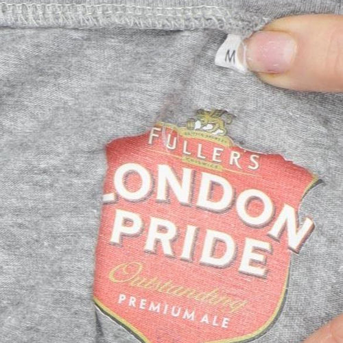 Fuller's London Pride Men's Grey London Theme T-Shirt M - Graphic Logo