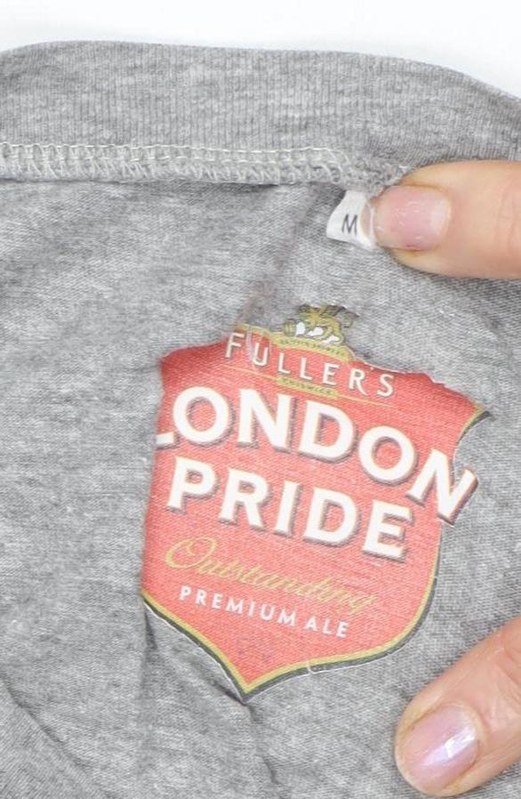 Fuller's London Pride Men's Grey London Theme T-Shirt M - Graphic Logo