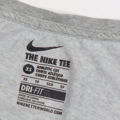 Nike Women's Grey XS V-Neck Athletic T-Shirt
