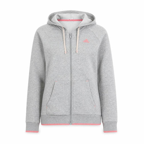 Adidas Women's Grey Full Zip Hoodie XS Lightweight