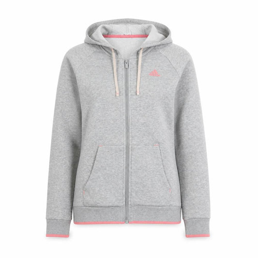 Adidas Women's Grey Full Zip Hoodie XS Lightweight