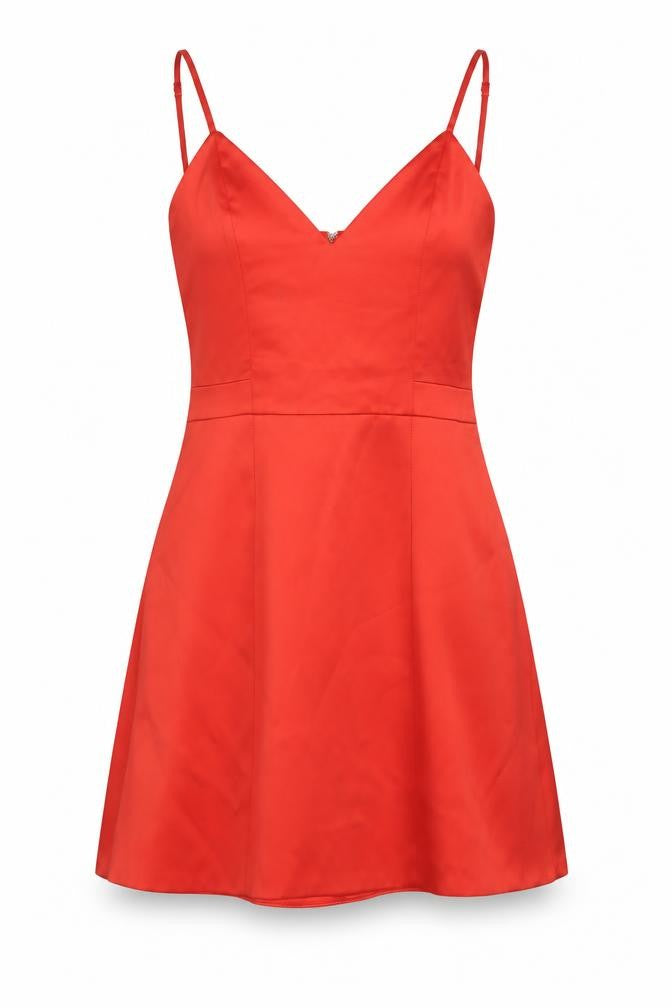 House of London Women's Red Fit & Flare Dress