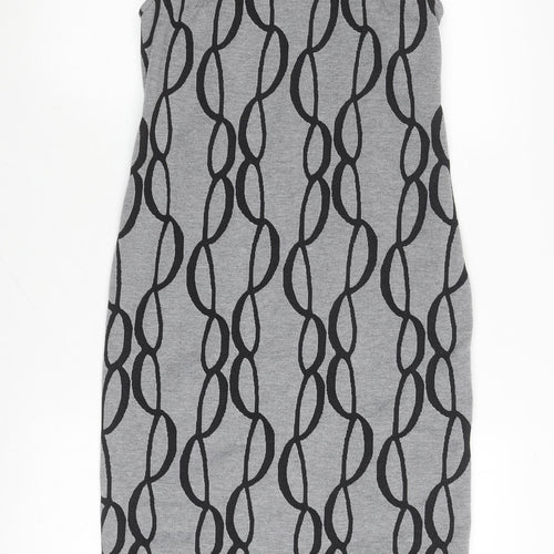 Principles Petite Grey Geometric Sleeveless Dress