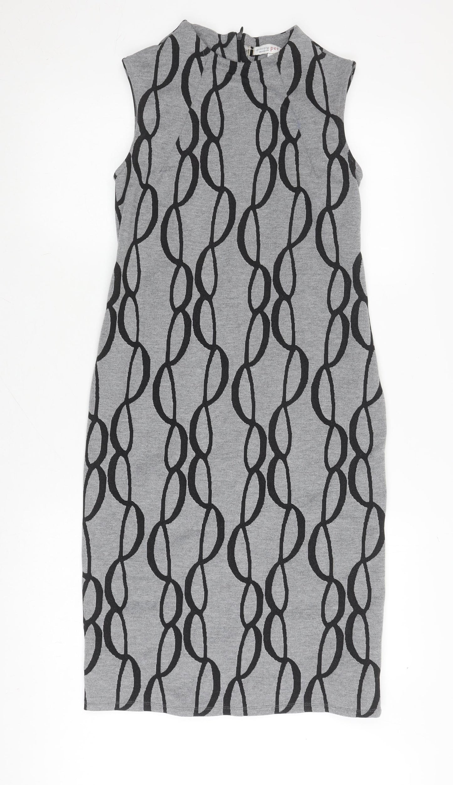 Principles Petite Grey Geometric Sleeveless Dress