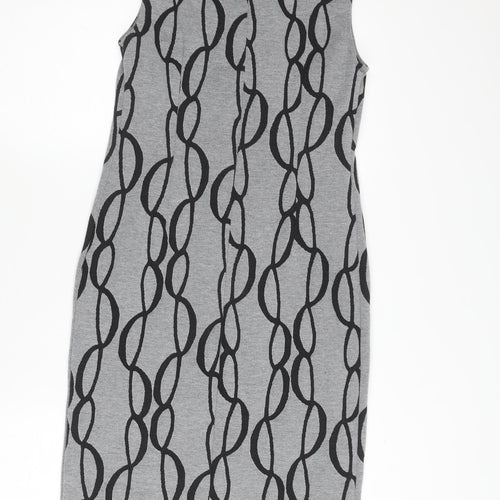 Principles Petite Grey Geometric Sleeveless Dress