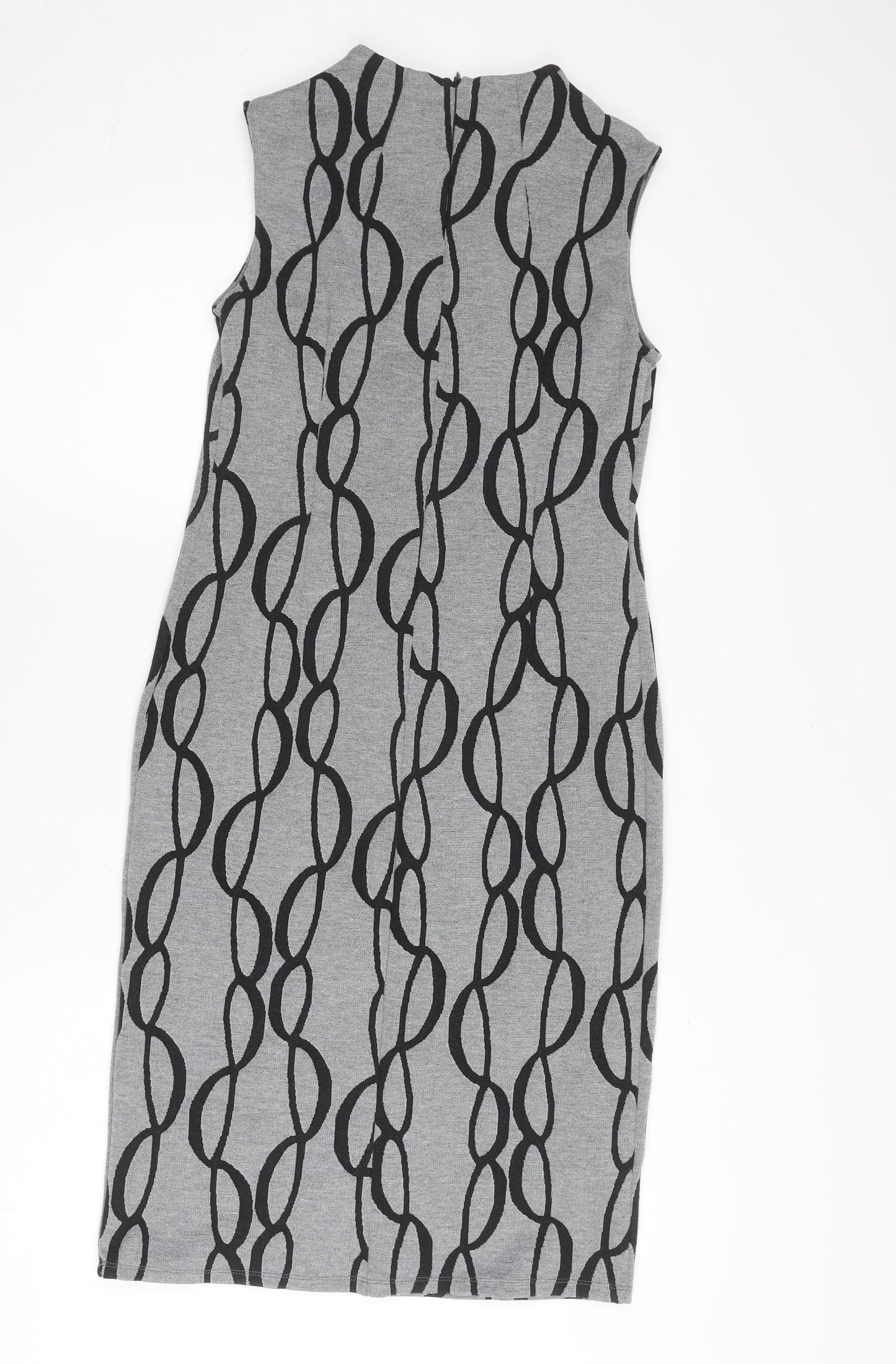 Principles Petite Grey Geometric Sleeveless Dress