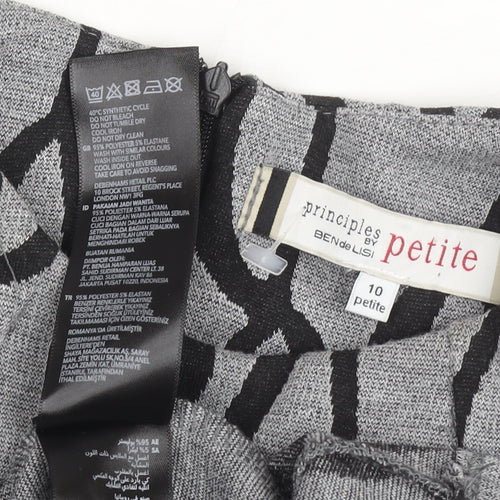 Principles Petite Grey Geometric Sleeveless Dress