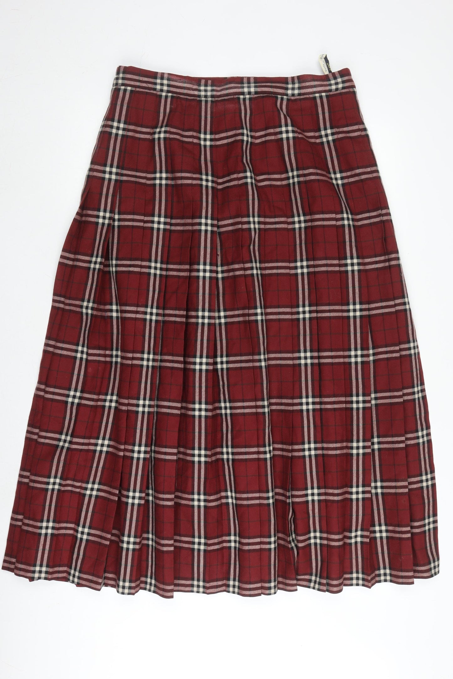 Viyella Women's Red Pleated Plaid Skirt Size 16