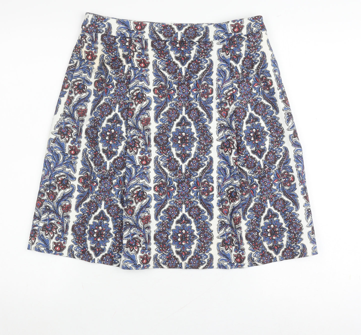 Boden Women's Multicoloured Cotton A-Line Skirt - Size 10