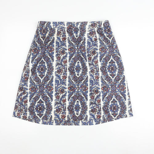 Boden Women's Multicoloured Cotton A-Line Skirt - Size 10