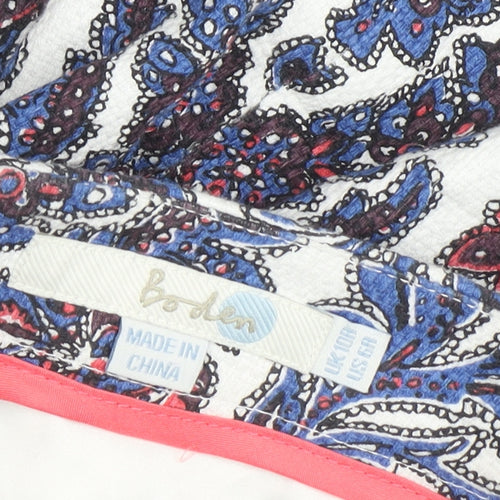 Boden Women's Multicoloured Cotton A-Line Skirt - Size 10