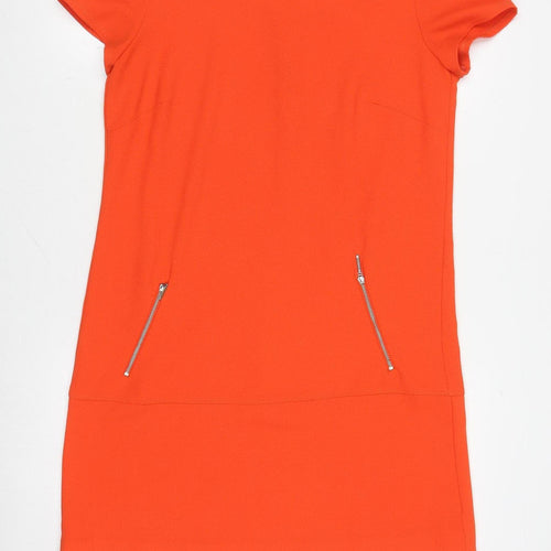 Wallis Women's Orange Shift Dress, Size 12, Casual Summer
