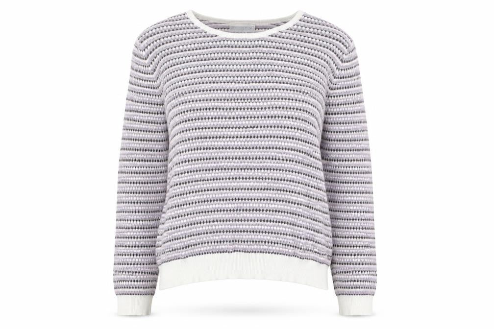 Front view of Cotswold Collections Women's Geometric jumper, S
