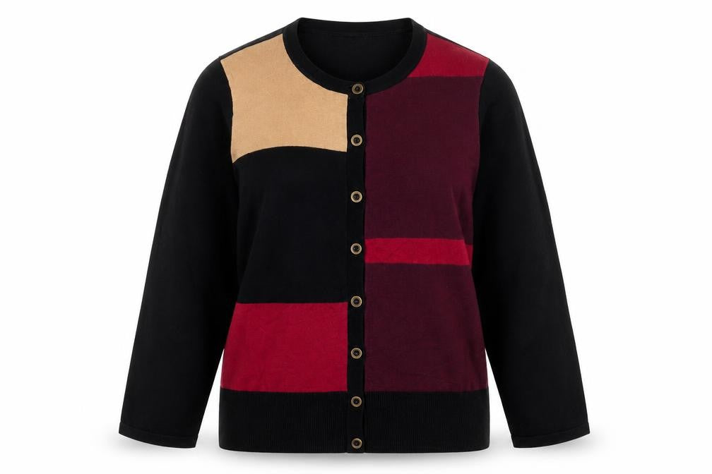 Front view of Laura Ashley Women's Multicoloured Cardigan UK 14