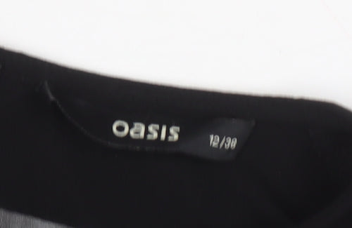 Oasis Women's Black Collared Blouse Size 12