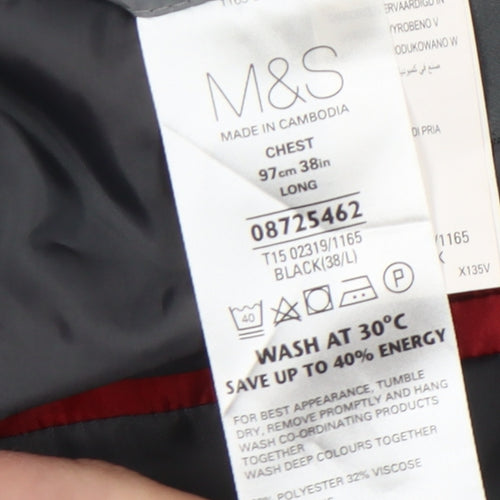 Marks and Spencer Men's Black Blazer 38 L