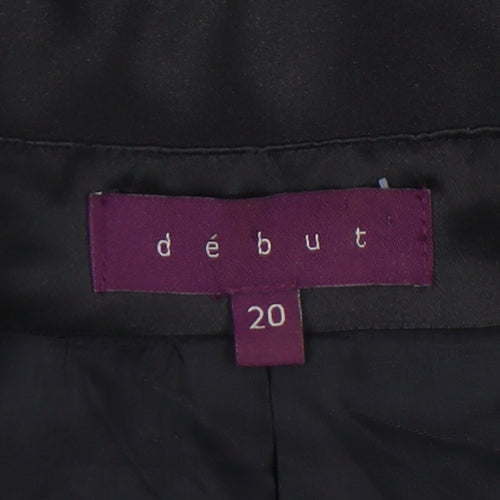 Début Women's Black Cropped Suit Jacket Size 20