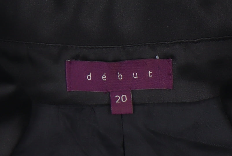 Début Women's Black Cropped Suit Jacket Size 20