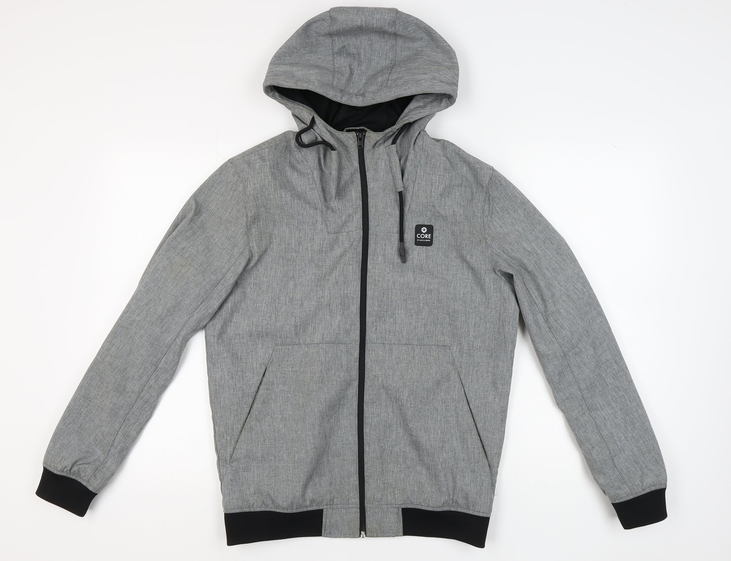 Jack & Jones Men's Grey Hooded Jacket, Size S
