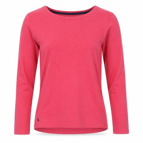 Joules Women's Pink Cotton Long Sleeve T-Shirt Size 8