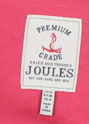 Joules Women's Pink Cotton Long Sleeve T-Shirt Size 8