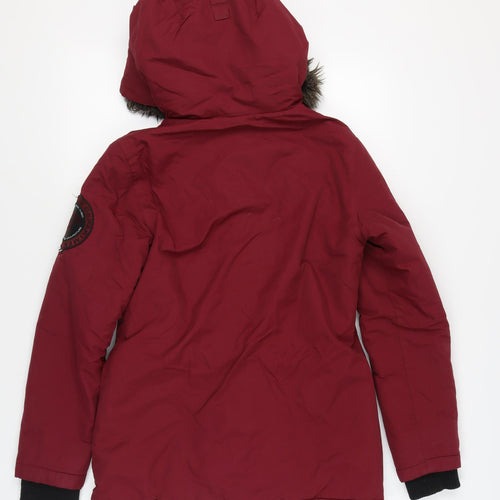 Superdry Women's Red Parka Coat XS