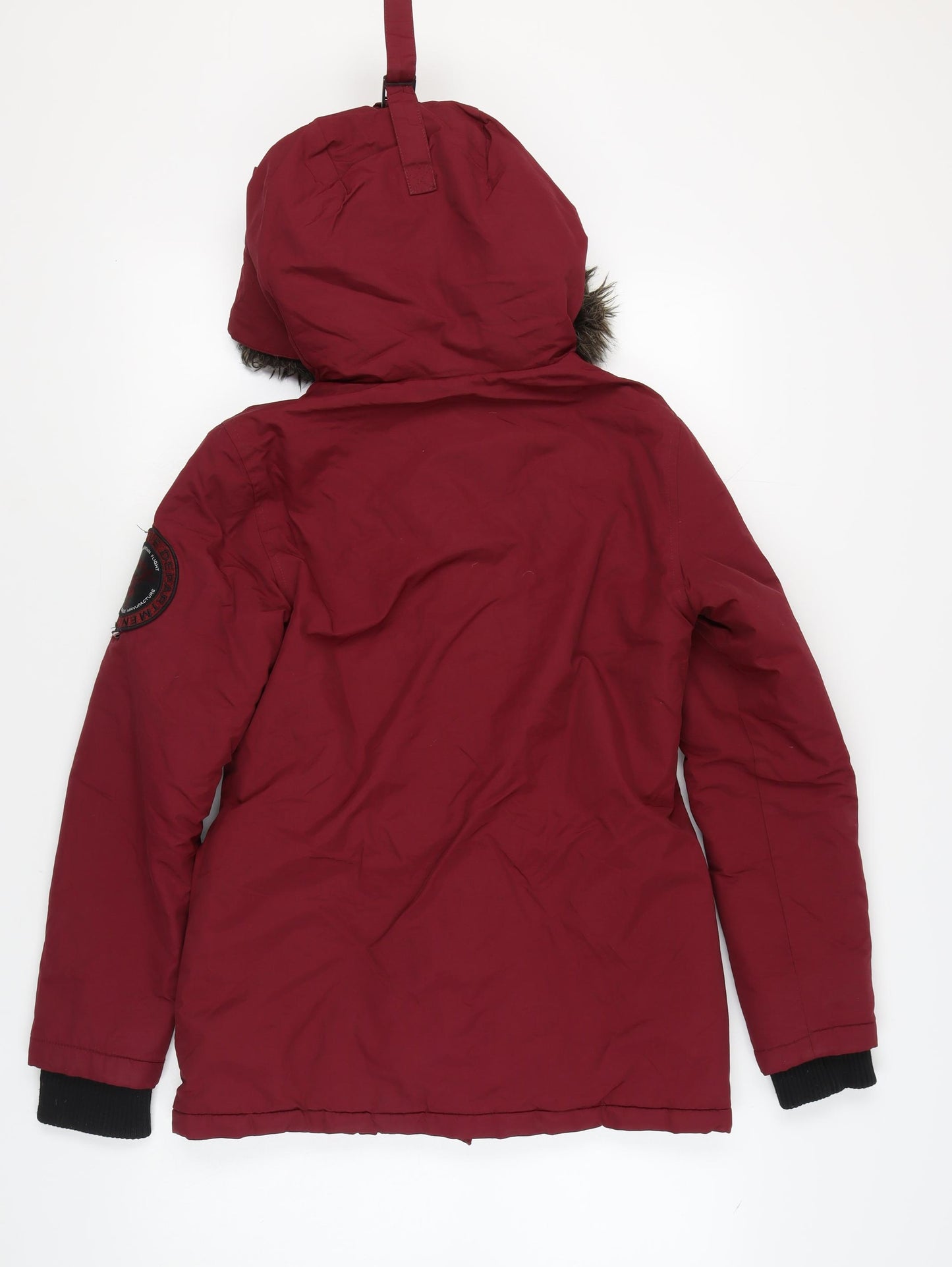 Superdry Women's Red Parka Coat XS