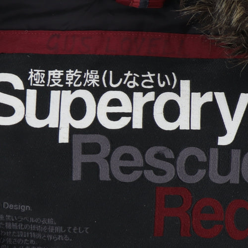Superdry Women's Red Parka Coat XS
