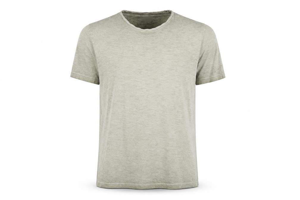 Front view of Jack & Jones Men's Green Crew Neck T-Shirt M