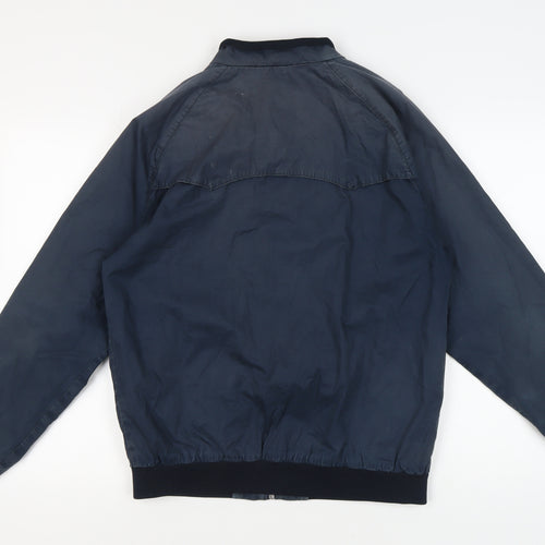 Ben Sherman Men's Blue Bomber Jacket L Cotton