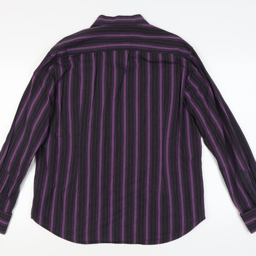 Jasper Conran Men's Purple Striped Dress Shirt L