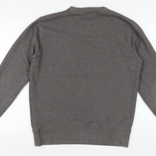 Jack & Jones Men's Grey Graphic Pullover Sweatshirt L