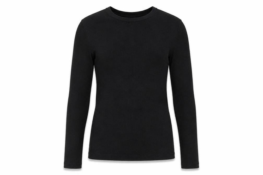 Whistles Black Crew Neck Slim Fit Women's T-Shirt
