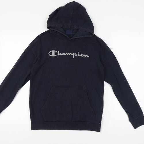 Champion Girls Blue XL Pullover Hoodie with Logo