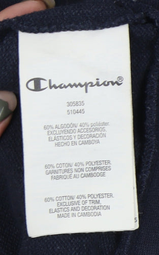 Champion Girls Blue XL Pullover Hoodie with Logo