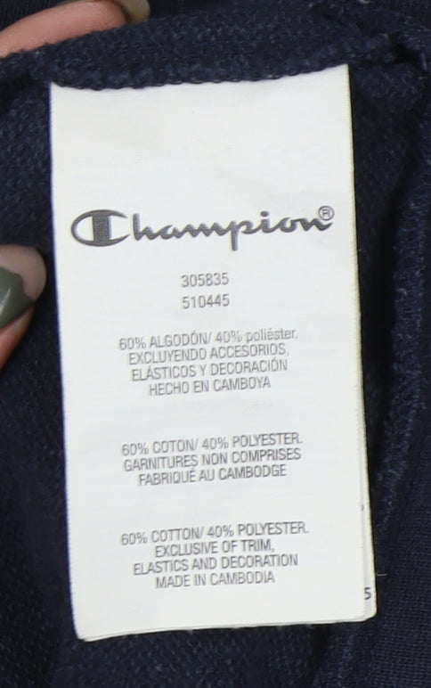 Champion Girls Blue XL Pullover Hoodie with Logo